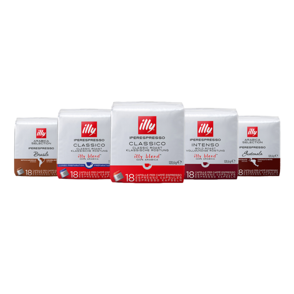 Proeverspakket - illy 100% Arabica Blends - 90 Iperespresso capsules