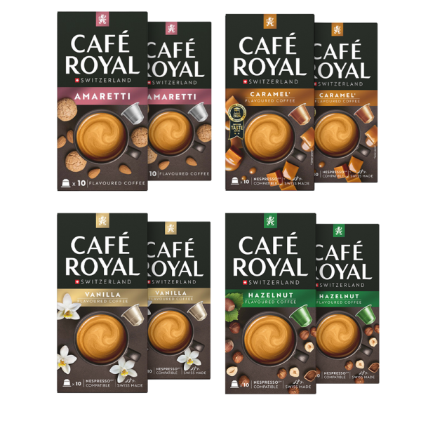 Proefpakket Café Royal gearomatiseerde koffies - 80 koffiecups