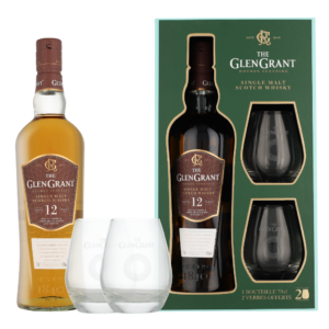 Glen Grant 12 Years + 2 glazen 70cl Whisky
